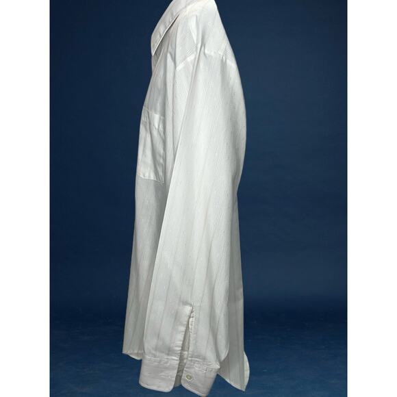 Vintage Golden V Big 3XL Button Down Long Sleeve White Dress Shirt - USA Made - Picture 7 of 12